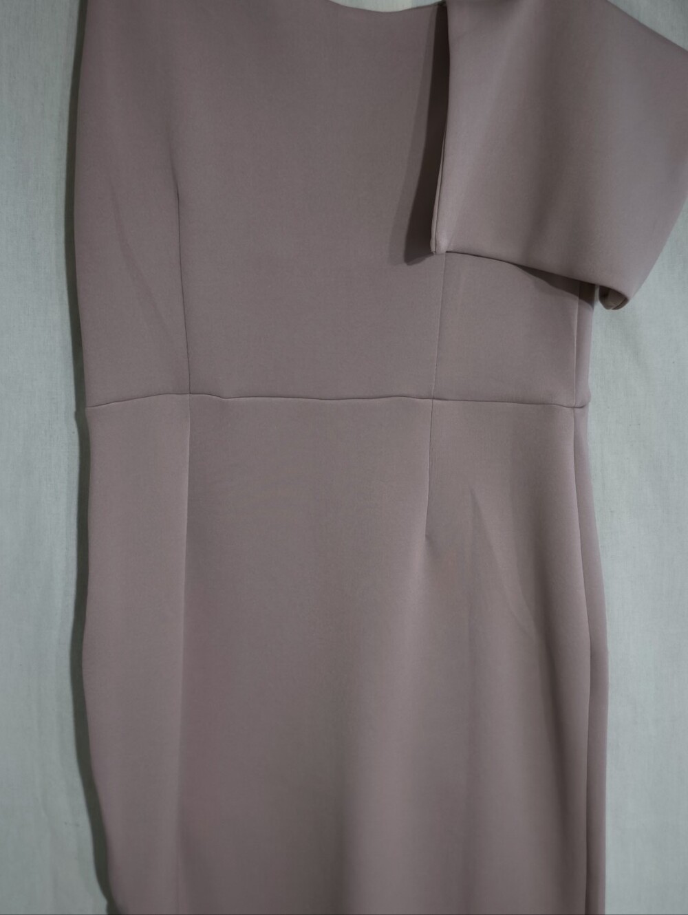 ASOS TALL Scuba One Shoulder Fold Maxi Dress - Picture 8 of 10